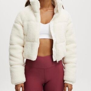 Women's Cream Puffer Jacket
